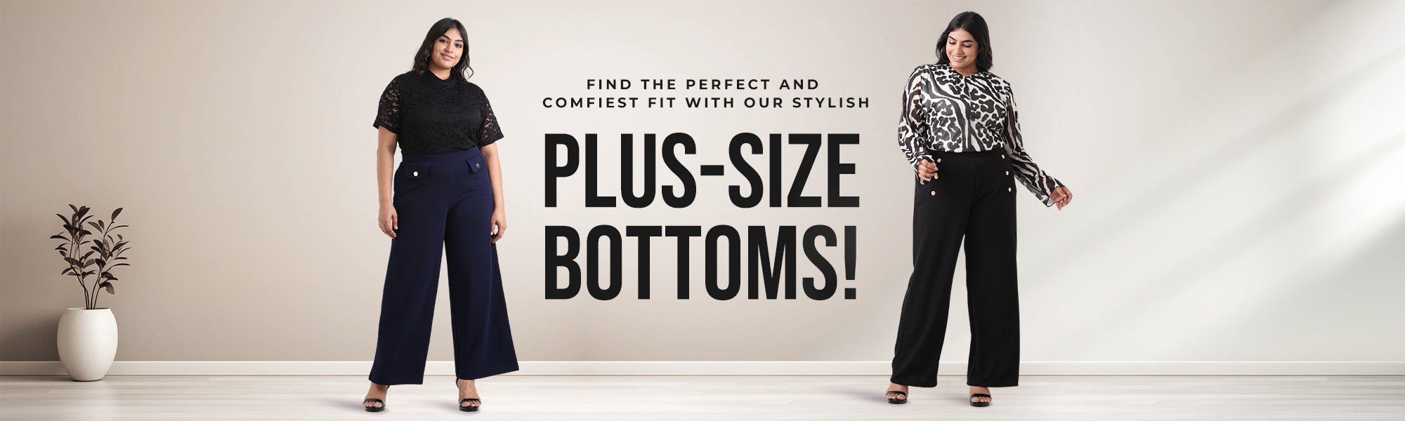Buy Plus Size Flare Pant Online In India -  India