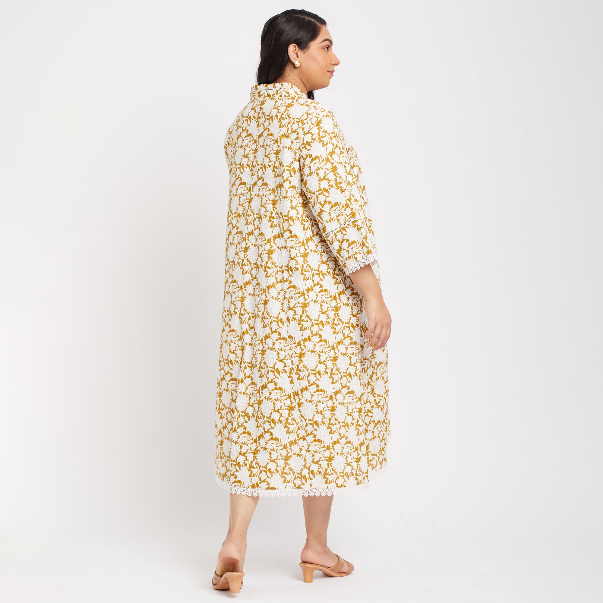 Printed Cotton Ethnic Plus Size Dress