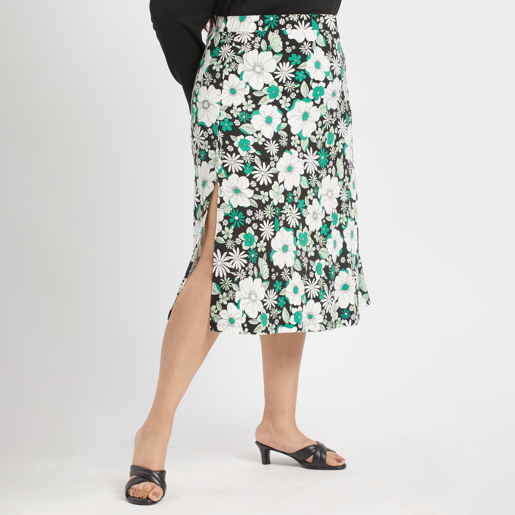 Versatile Blossom Jersey Skirt