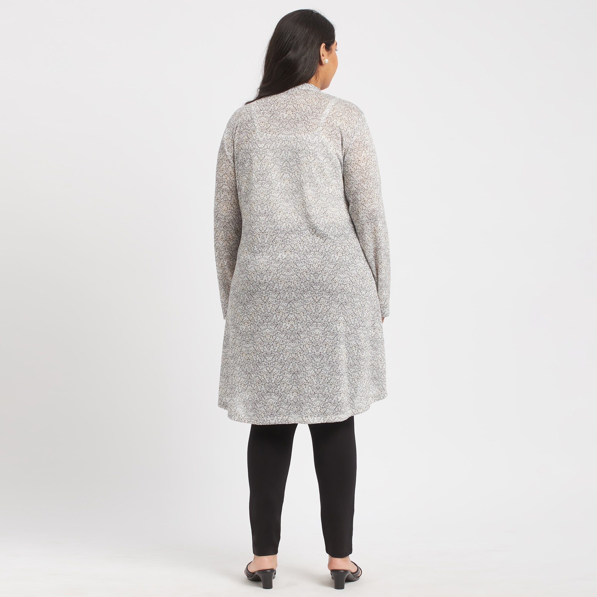 Silver plus size knit shrug