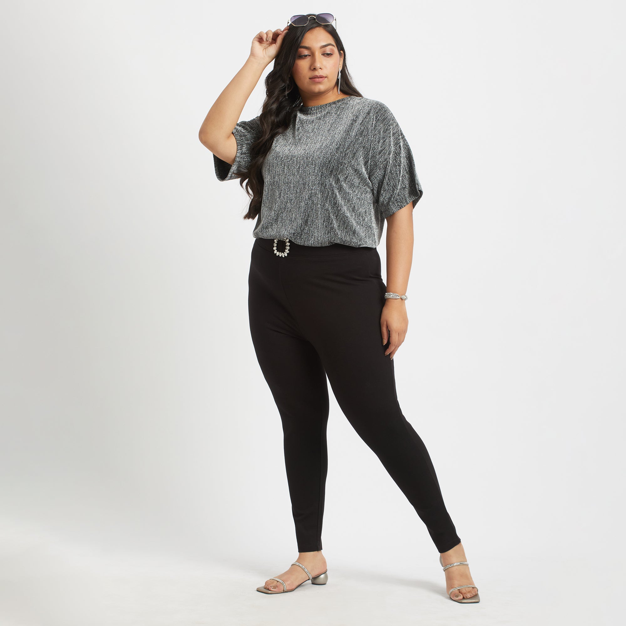 Plus Size Lurex Top