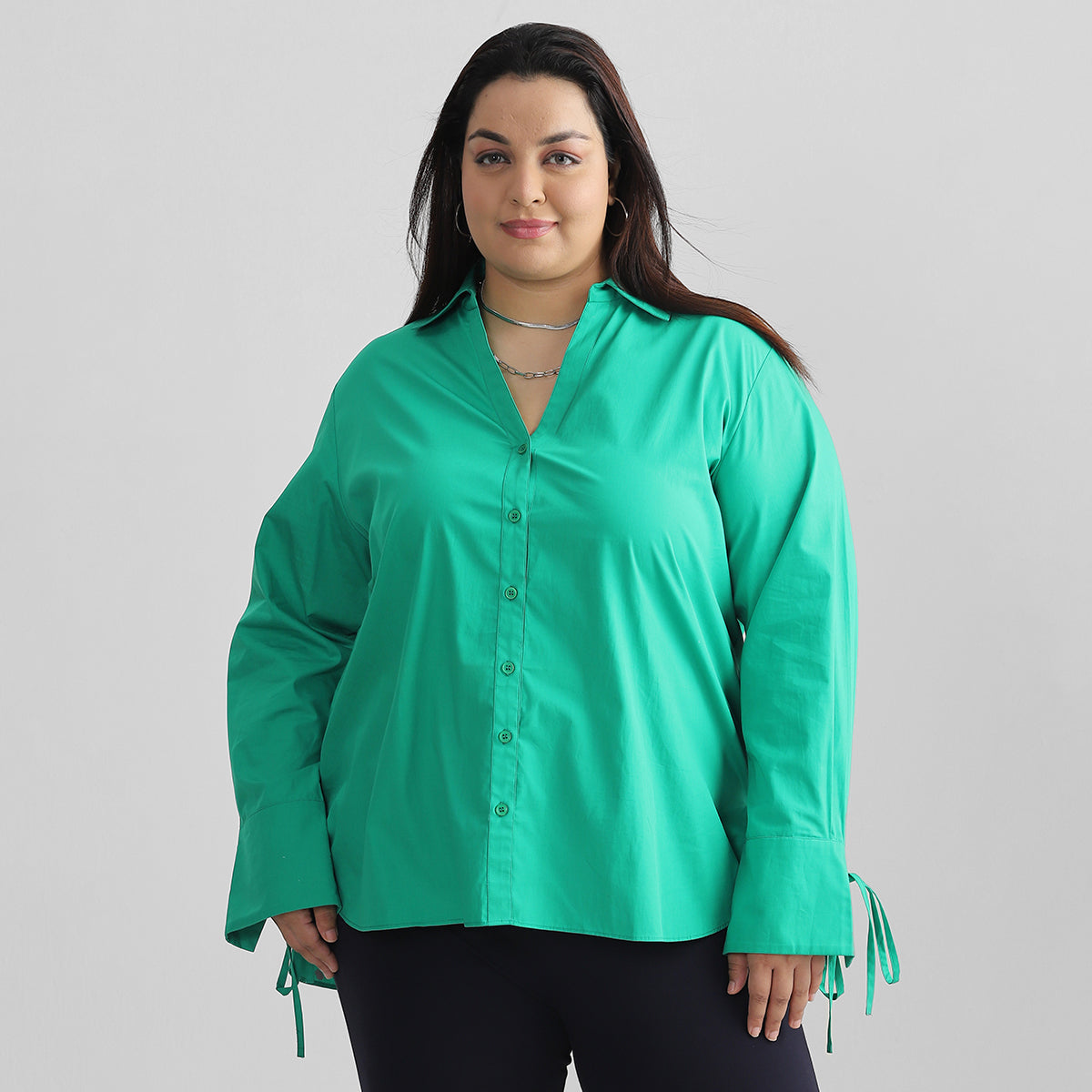 Emerald green blouse plus size hotsell