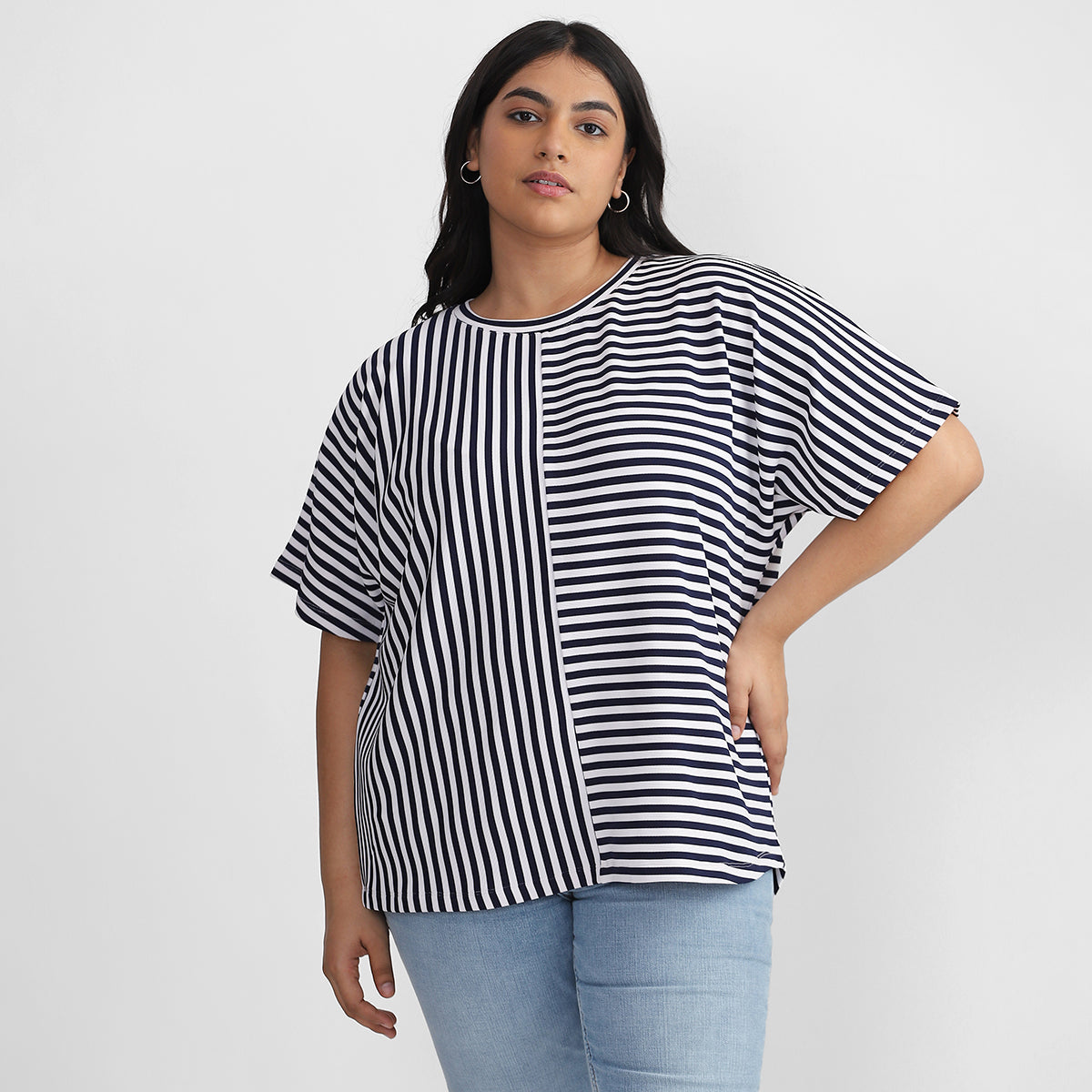 Plus Size Stripes T-shirt 