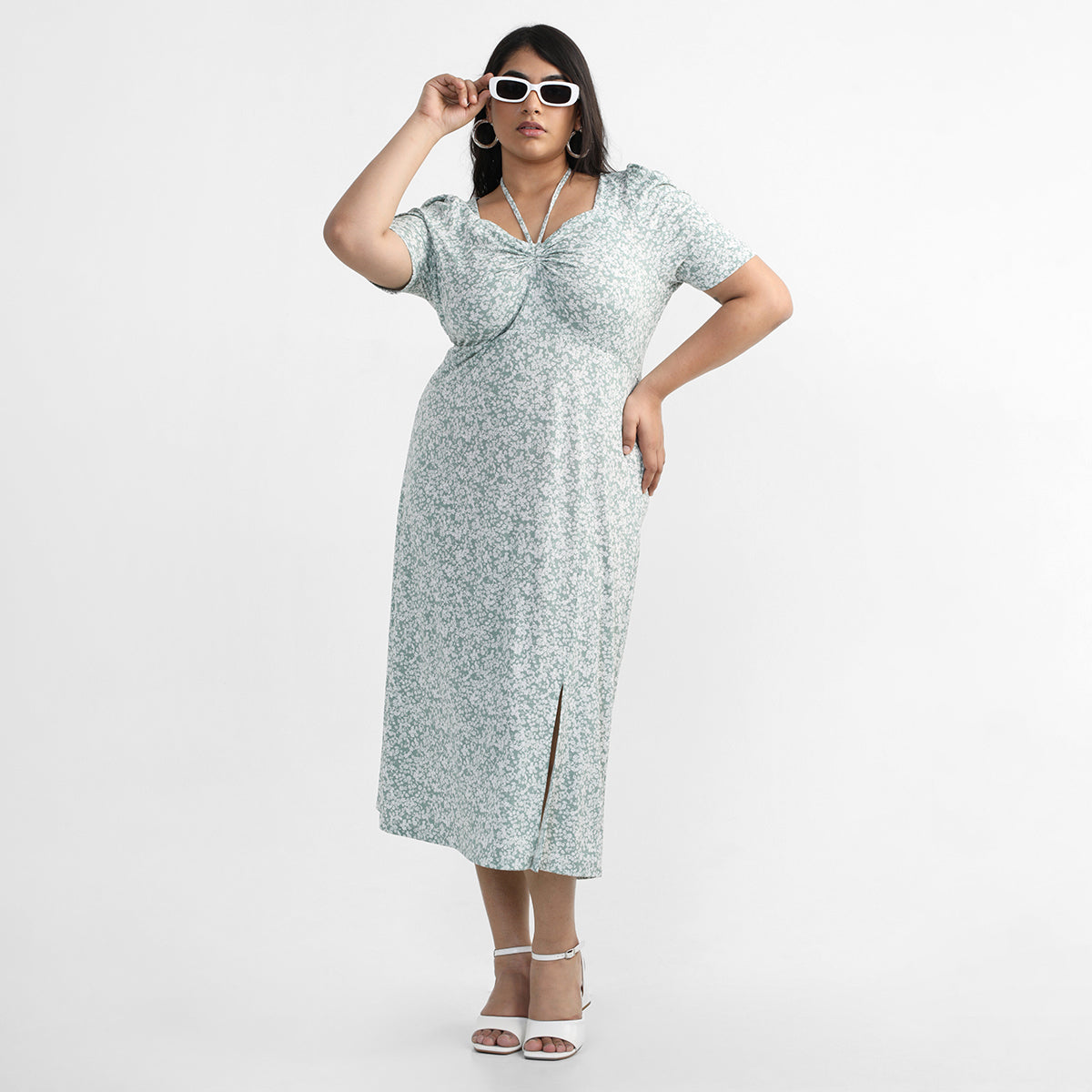 Plus Size Wintergreen Midi Dress 