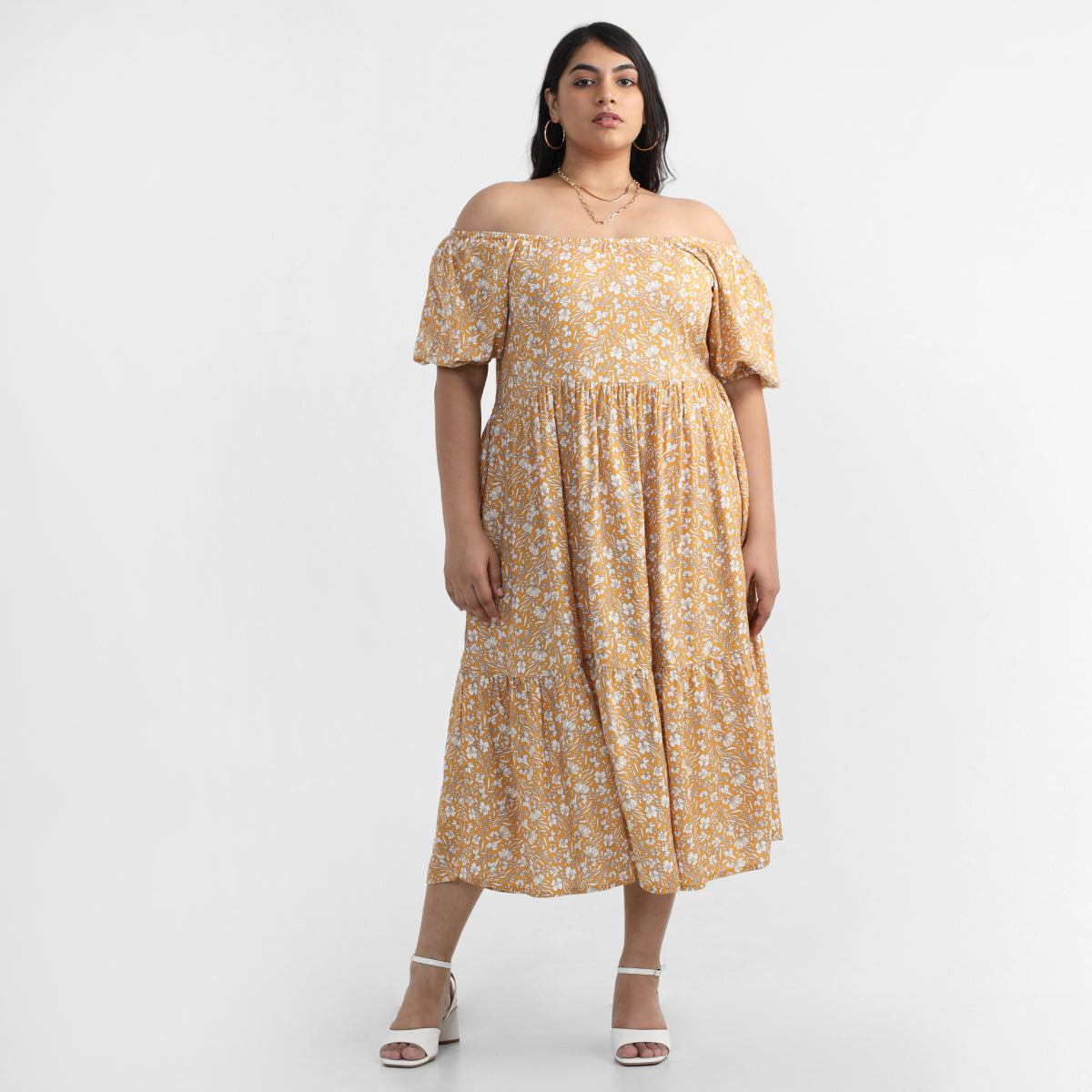 Off the shoulder sundress cheap plus size