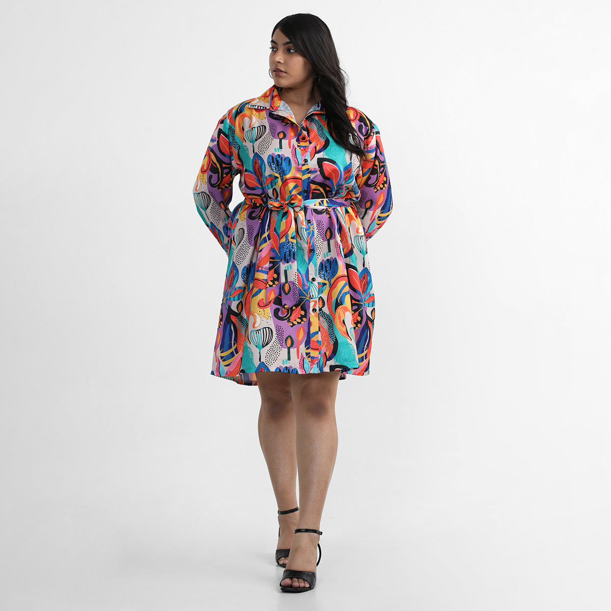 Modern Muse Tie Dress For Plus Size Women