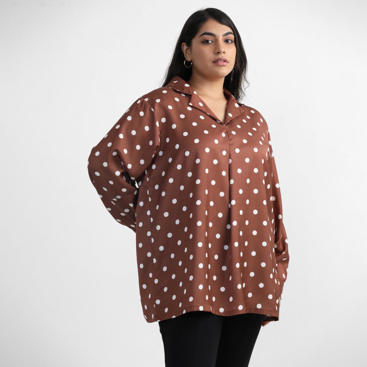 Bronze Polka Dot Top