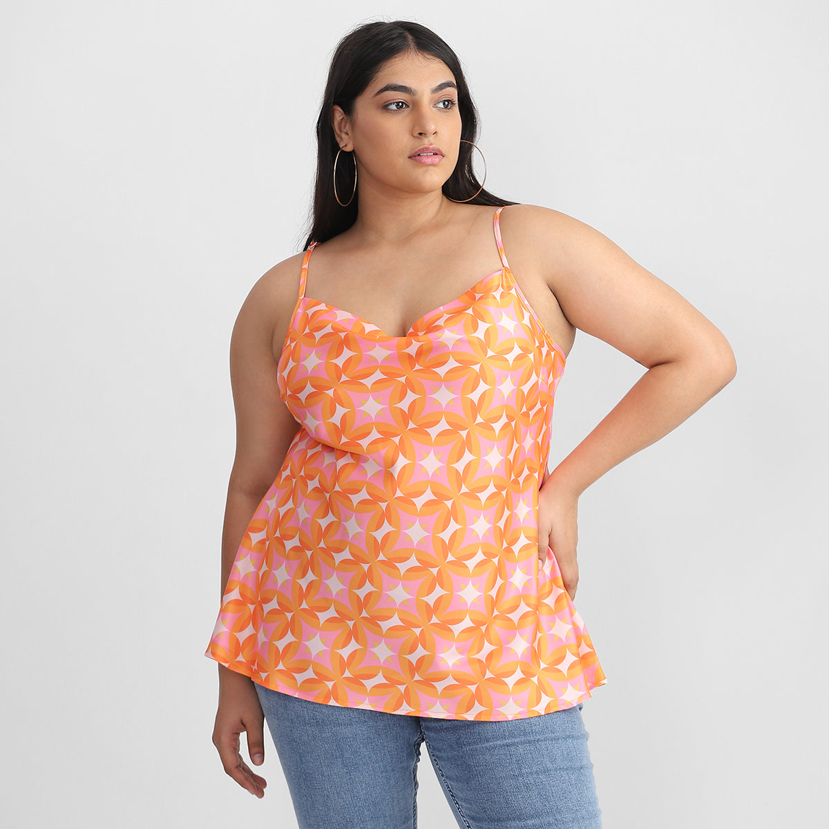 Orange Top For Plus Size 