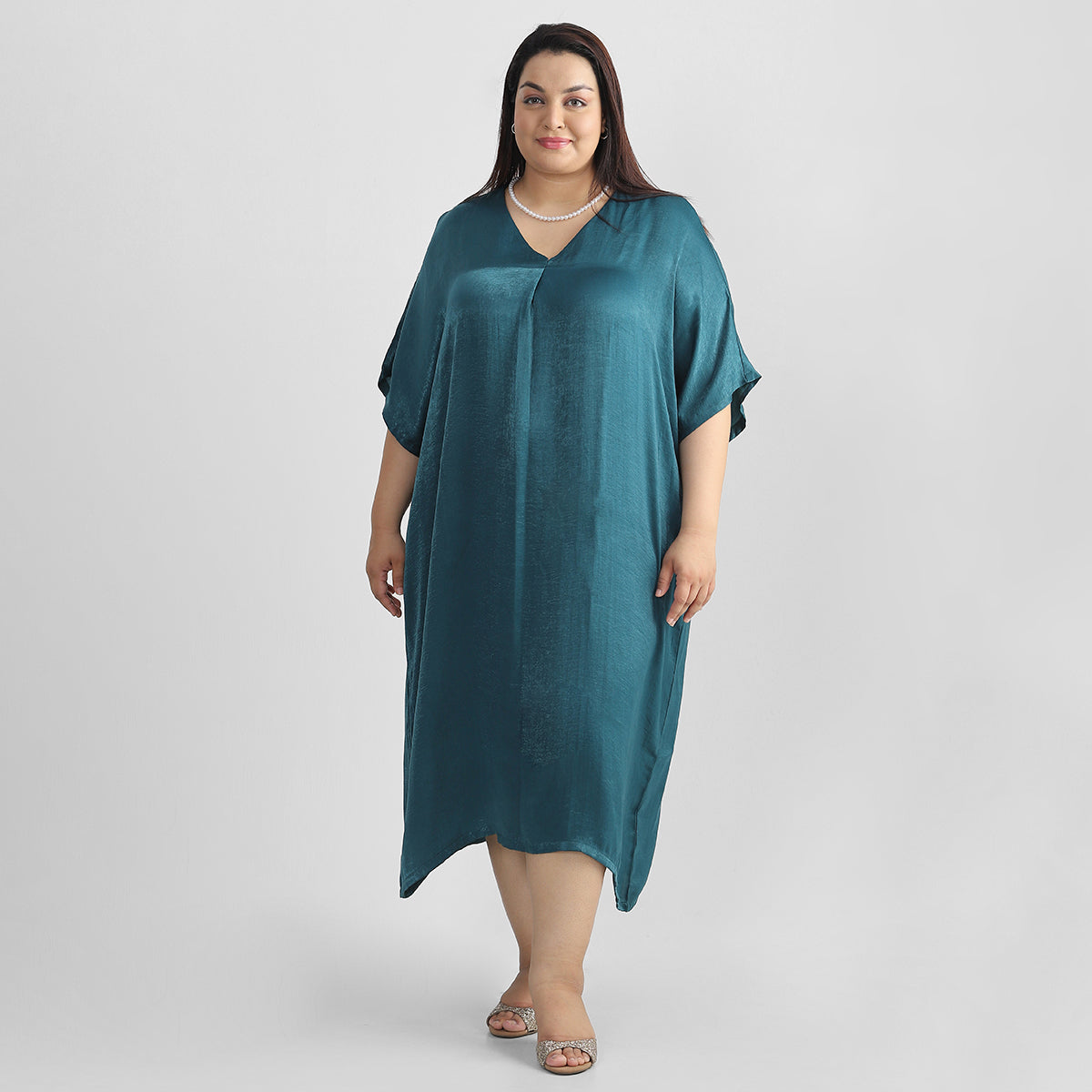 Teal Kaftan For Plus Size Women 