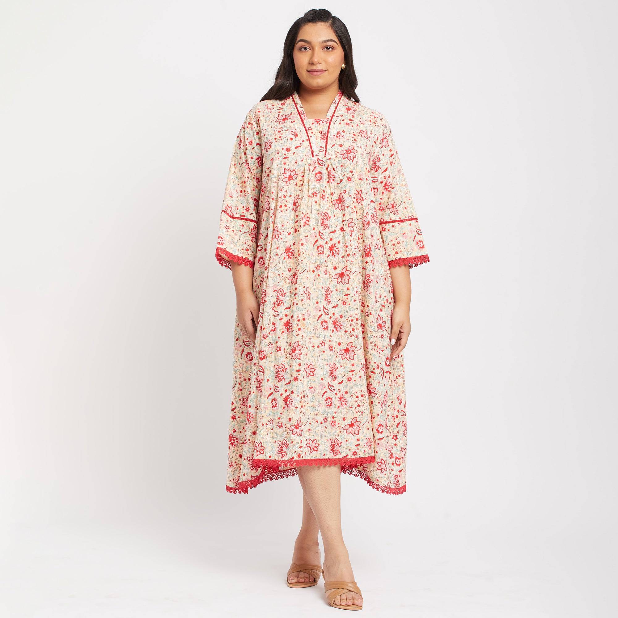 Printed Floral Ethnic Plus Size Tunic