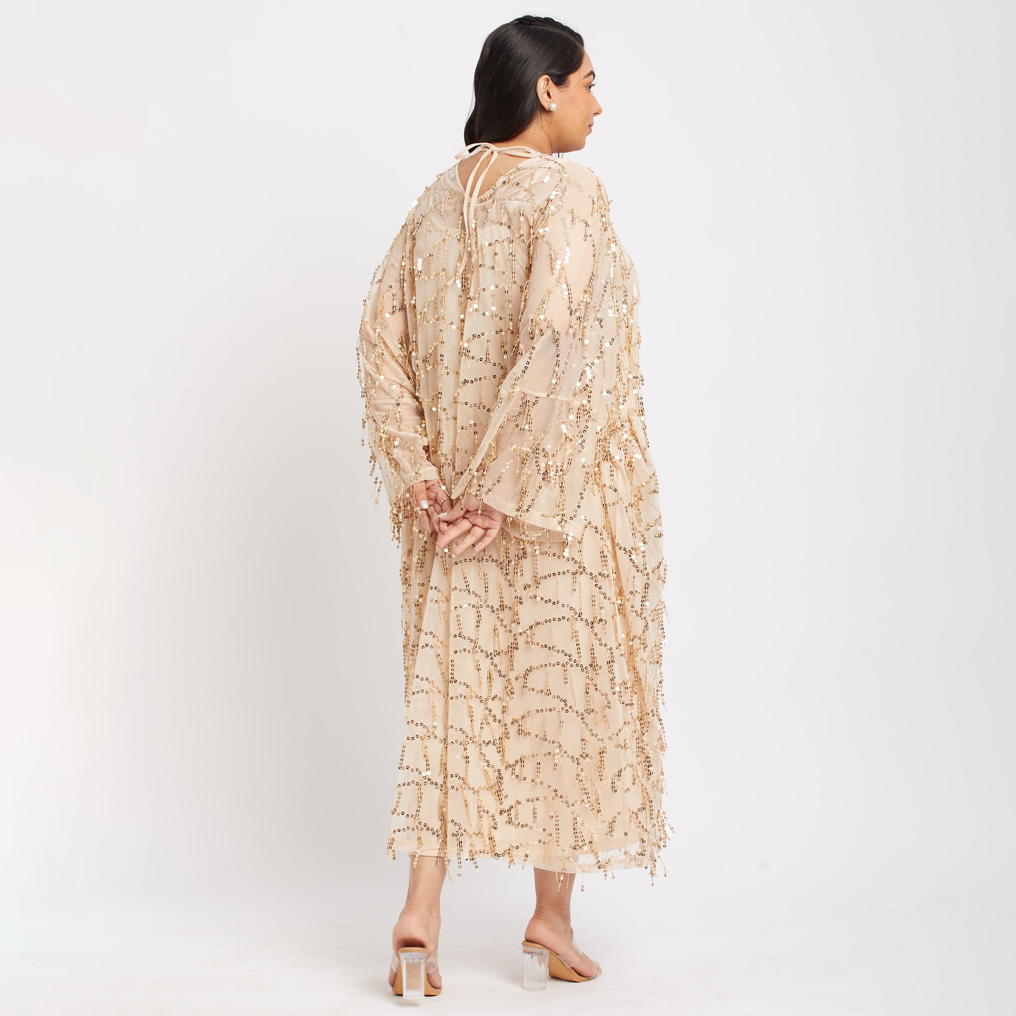 Festive Sequins Plus Size Kaftan