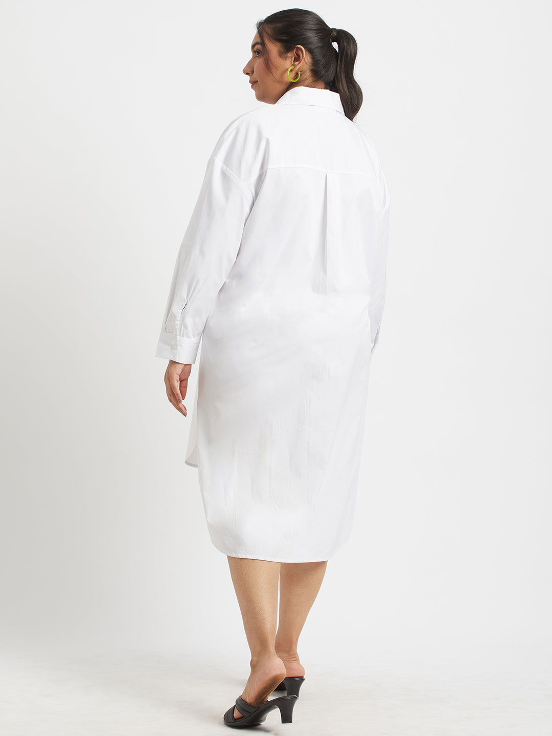 White Shirt Dress For Plus Size Women