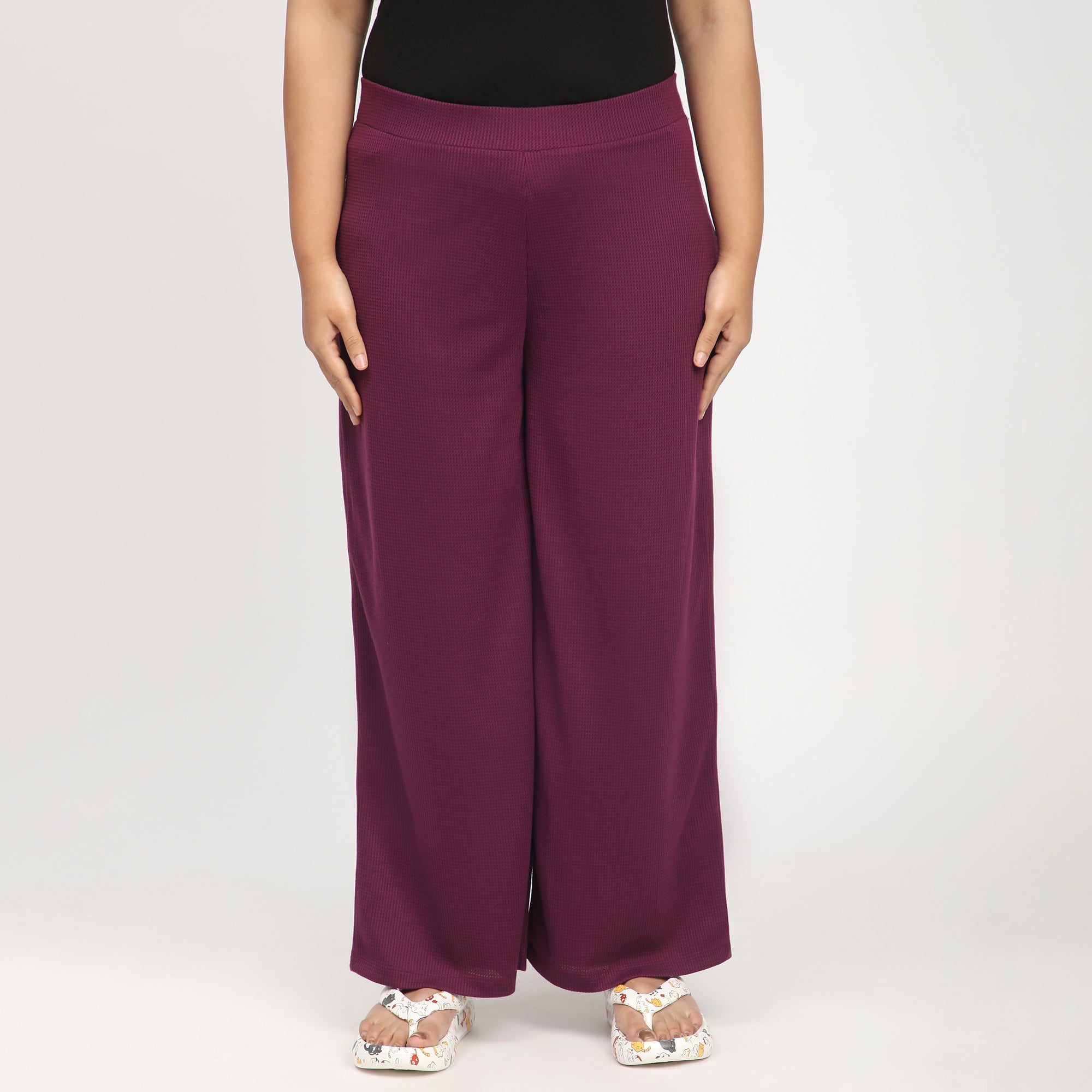 Purple Waffle Plus-Size PJ Set