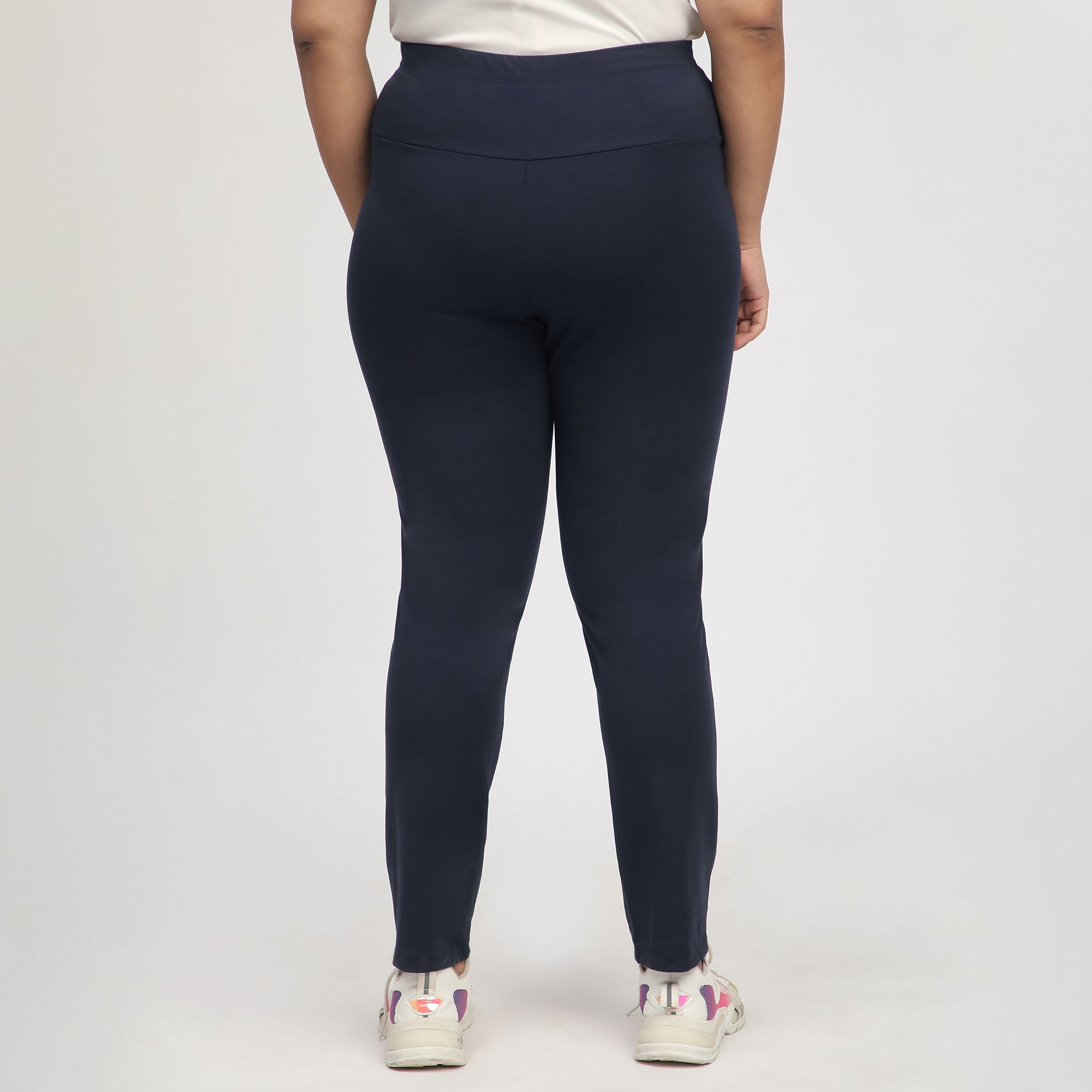 Navy Blue Plus-Size 4-Way Stretch Tummy Tucker Pants