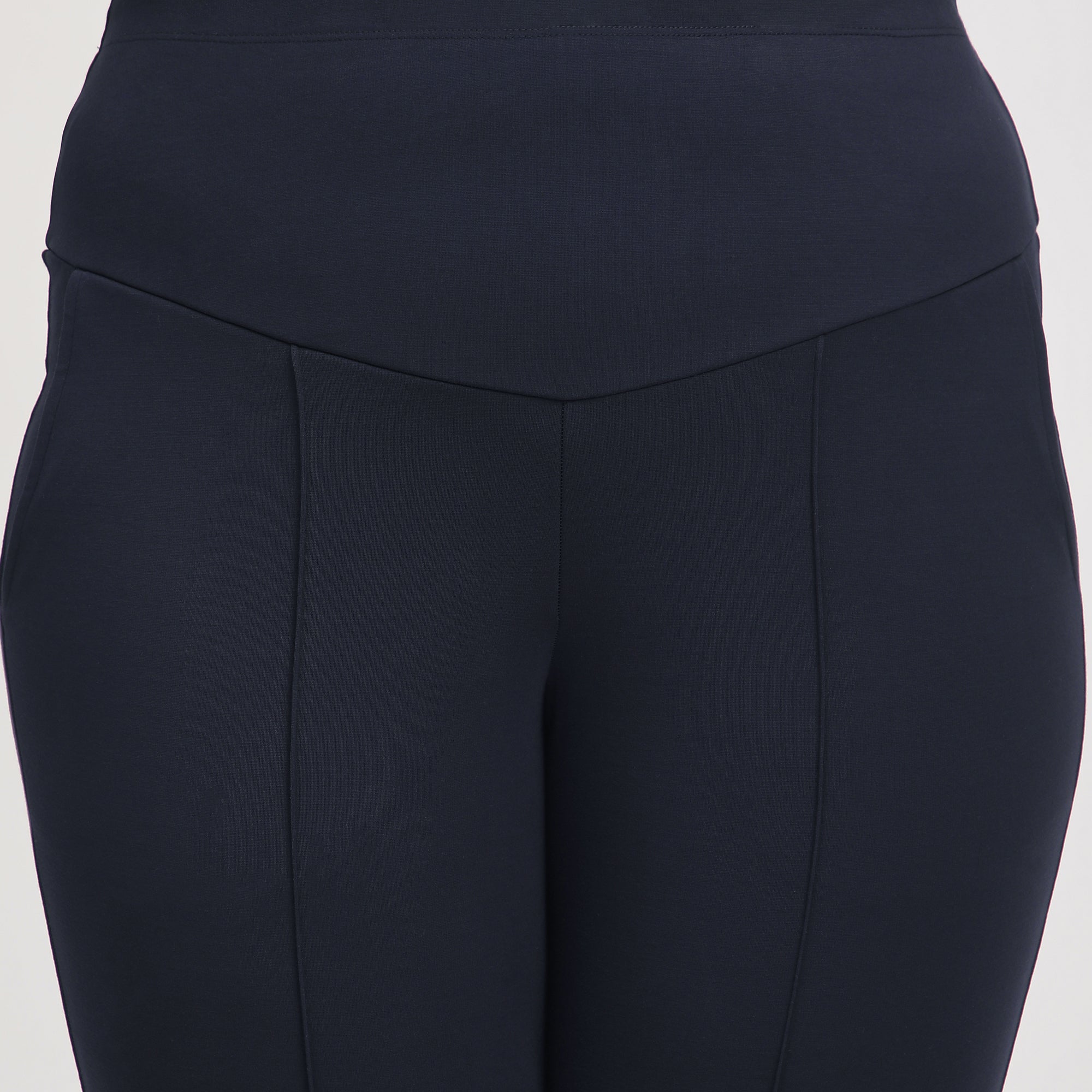 Navy Blue Plus-Size 4-Way Stretch Tummy Tucker Pants