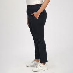 Black Plus-Size 4-Way Stretch Tummy Tucker Pants