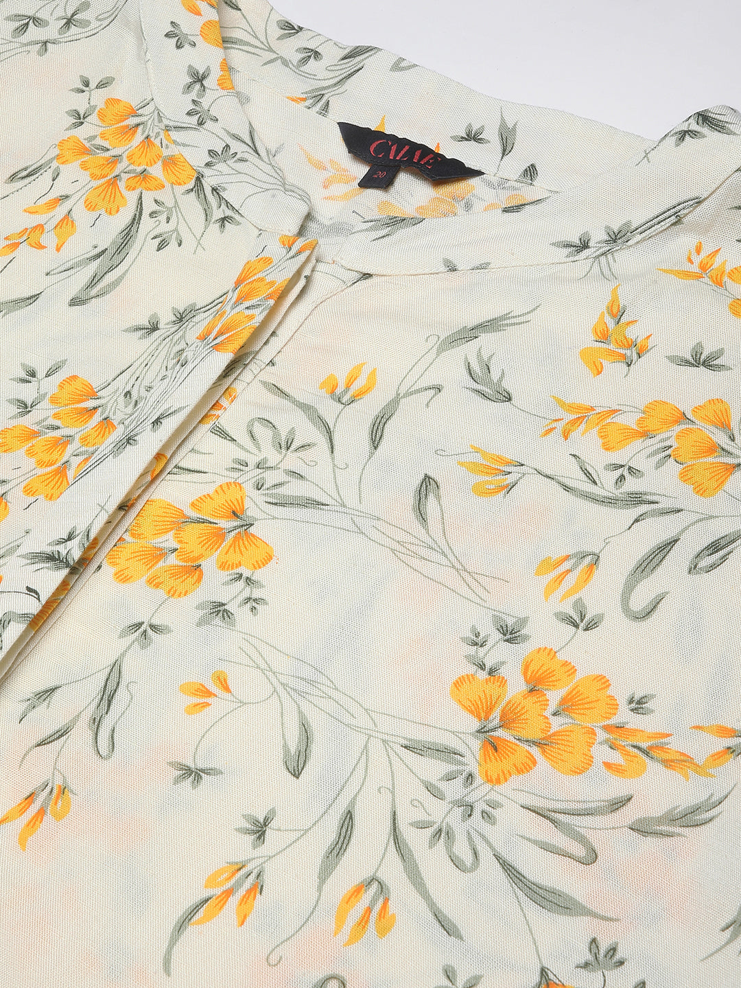 Plus Size Daffodils Shirt Dress 