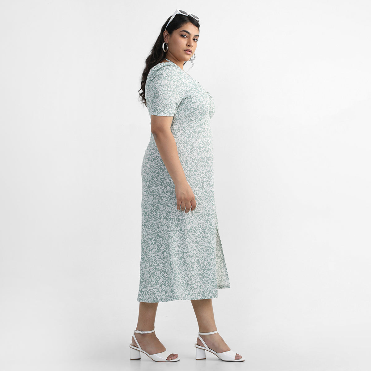 Plus Size Wintergreen Midi Dress 