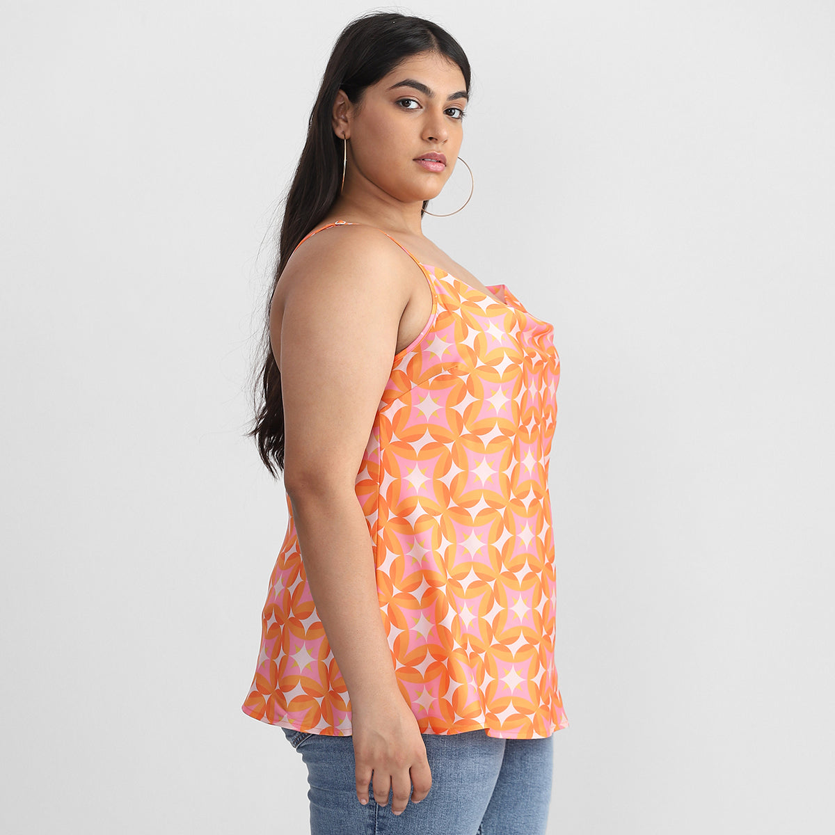 Orange Top For Plus Size 