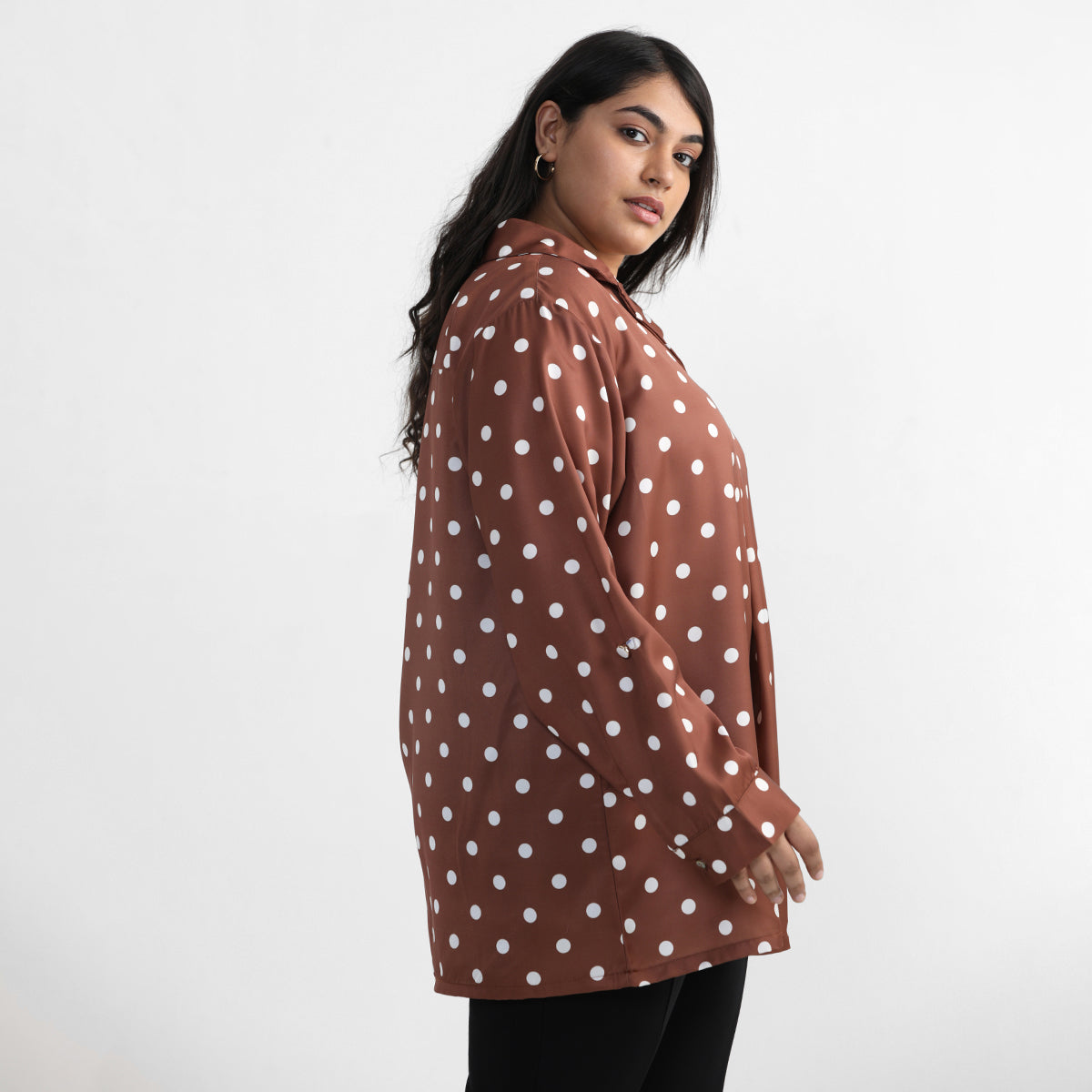 Bronze Polka Dot Top