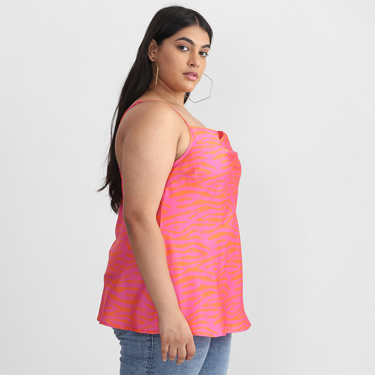 Pink Camisole Top For Plus Size 