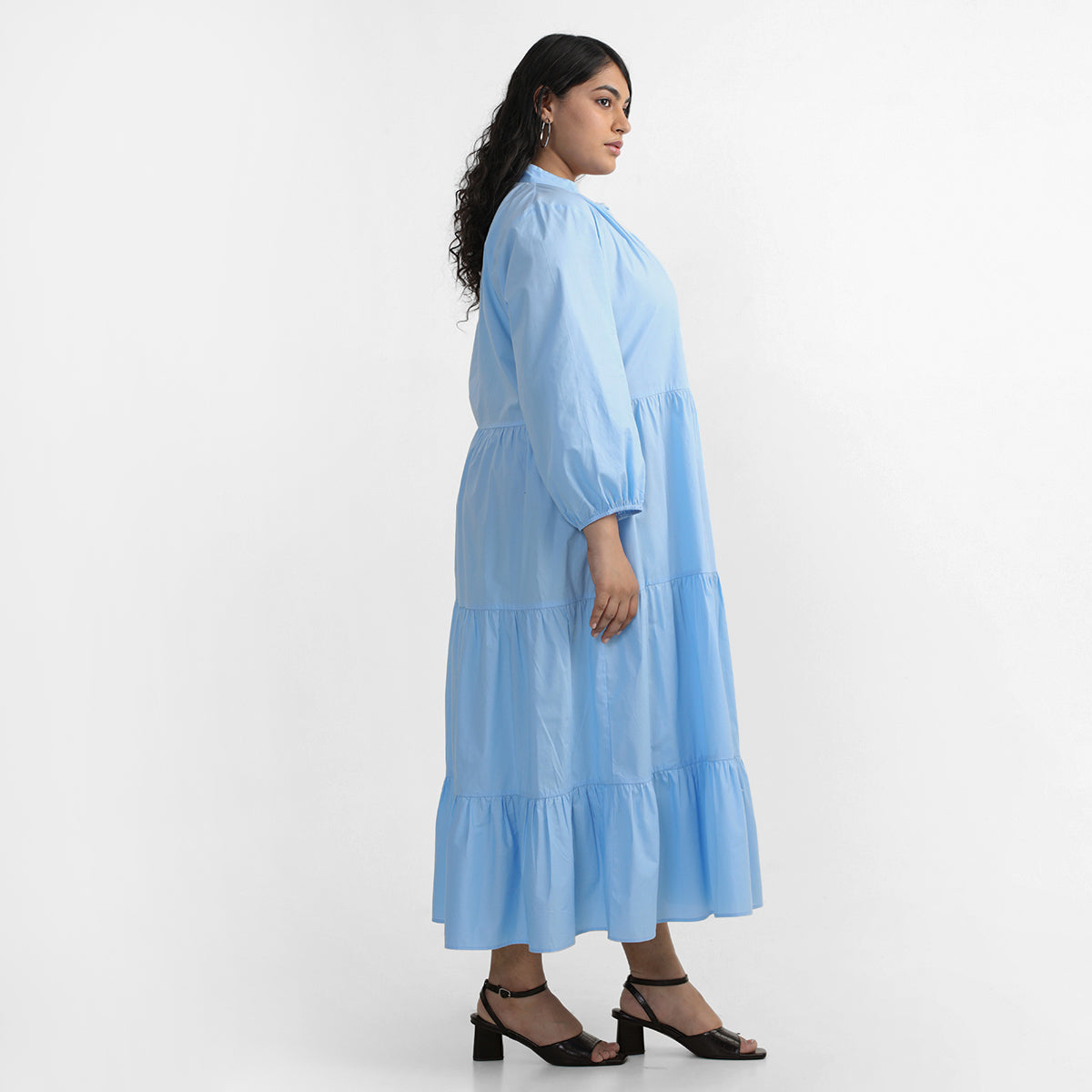 Blue Midi Dress For Plus Size Women