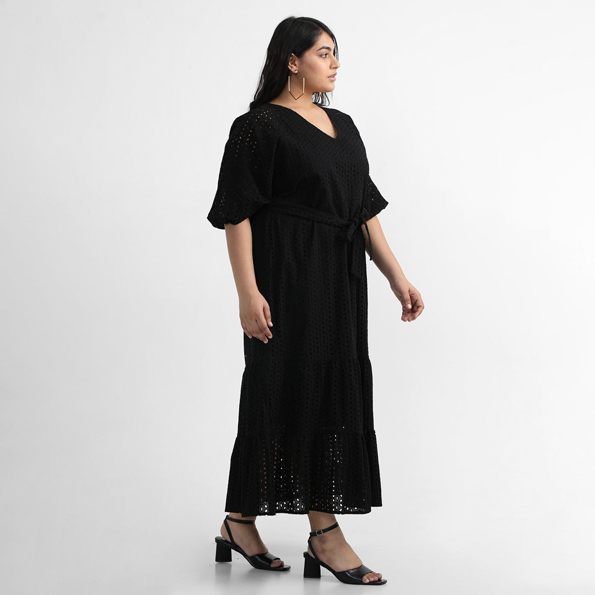 Black Midi Dress For Plus Size Women