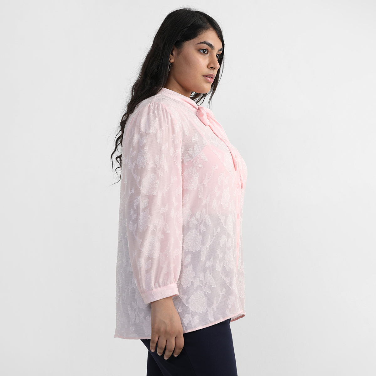 Pink Burnout Plus Size Shirt