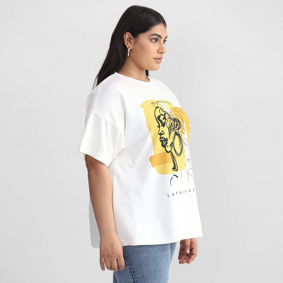 Tailored Love White T-shirt For Plus Size Women