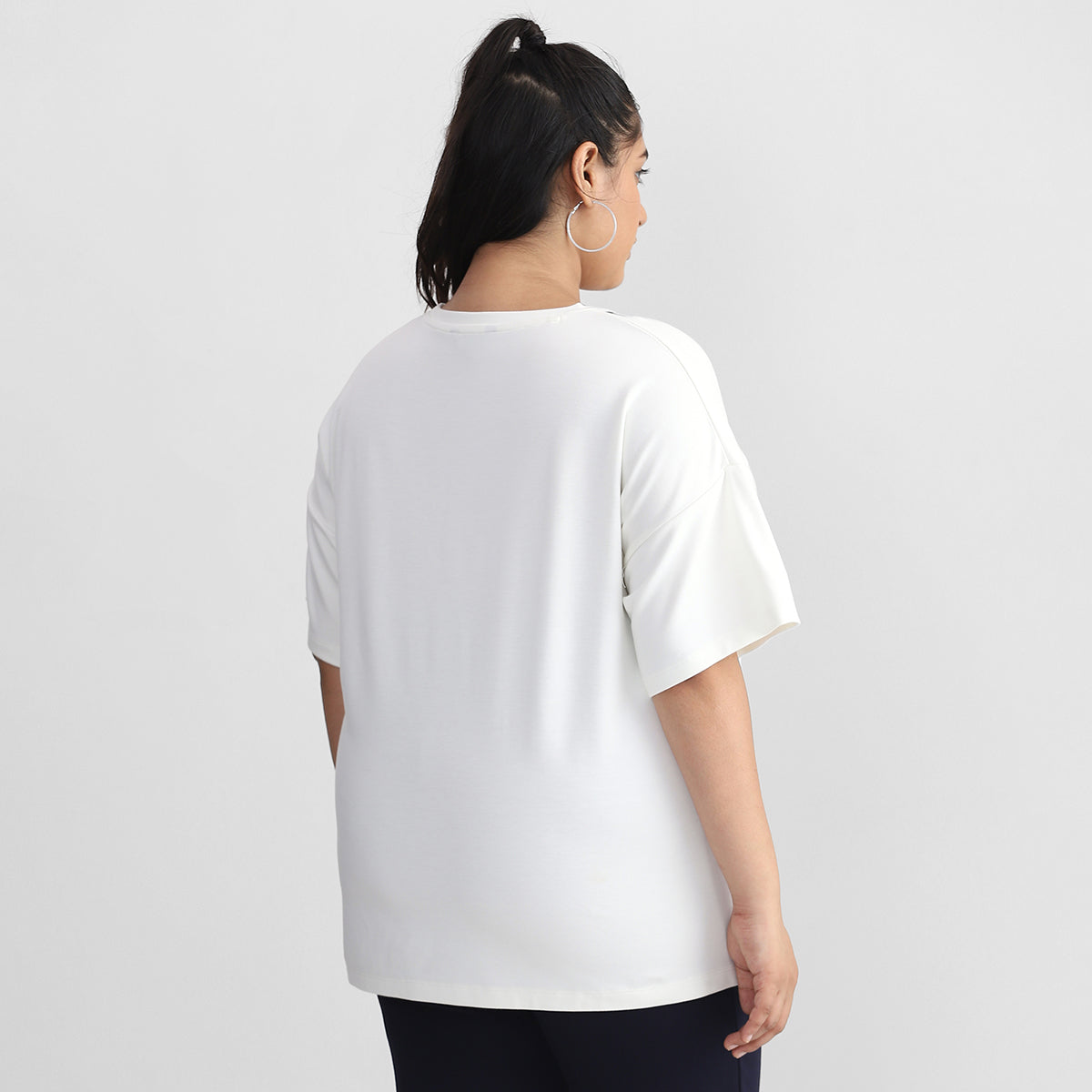 Do Not Disturb White T-shirt For Plus Size Women