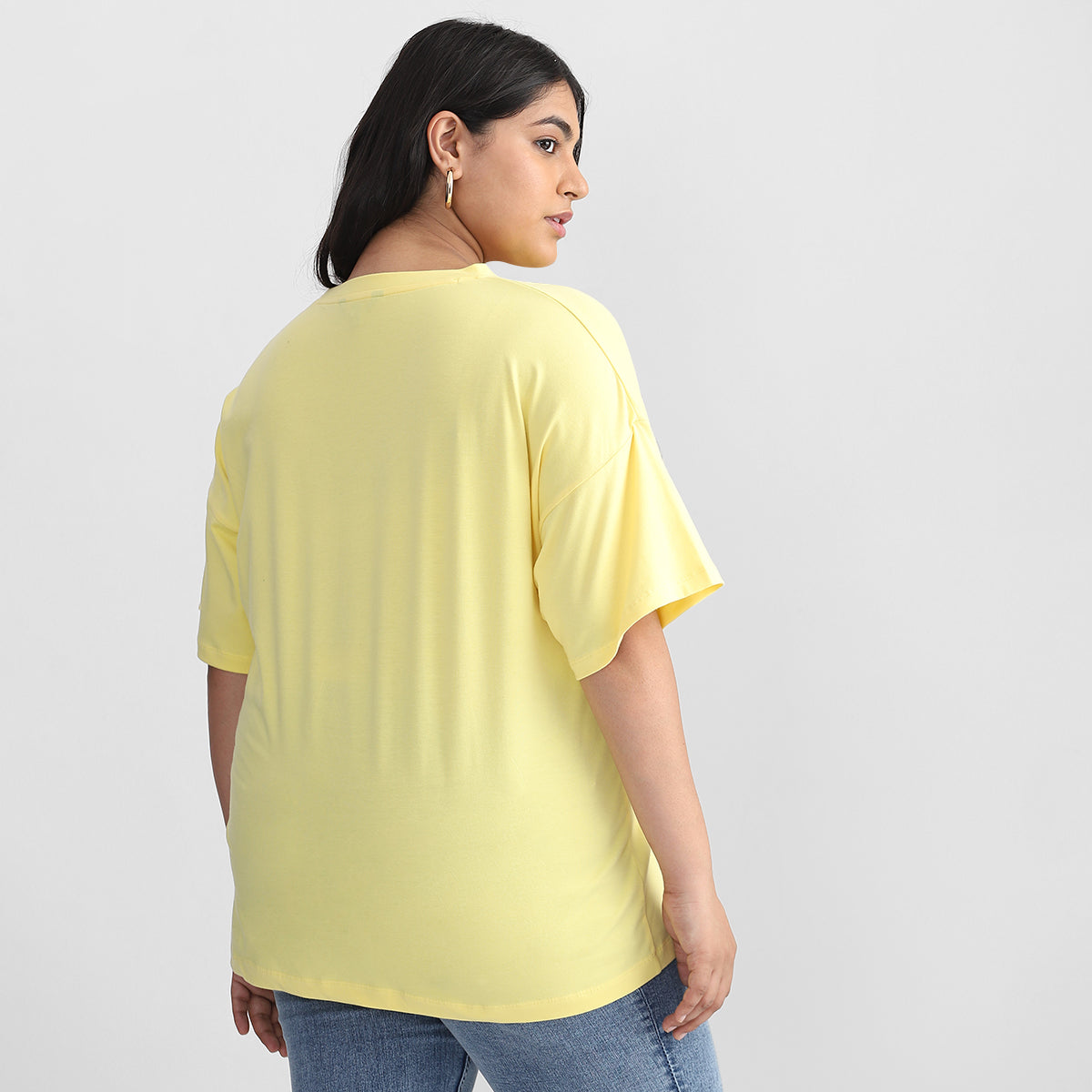 Yellow T-shirt For Plus Size Women