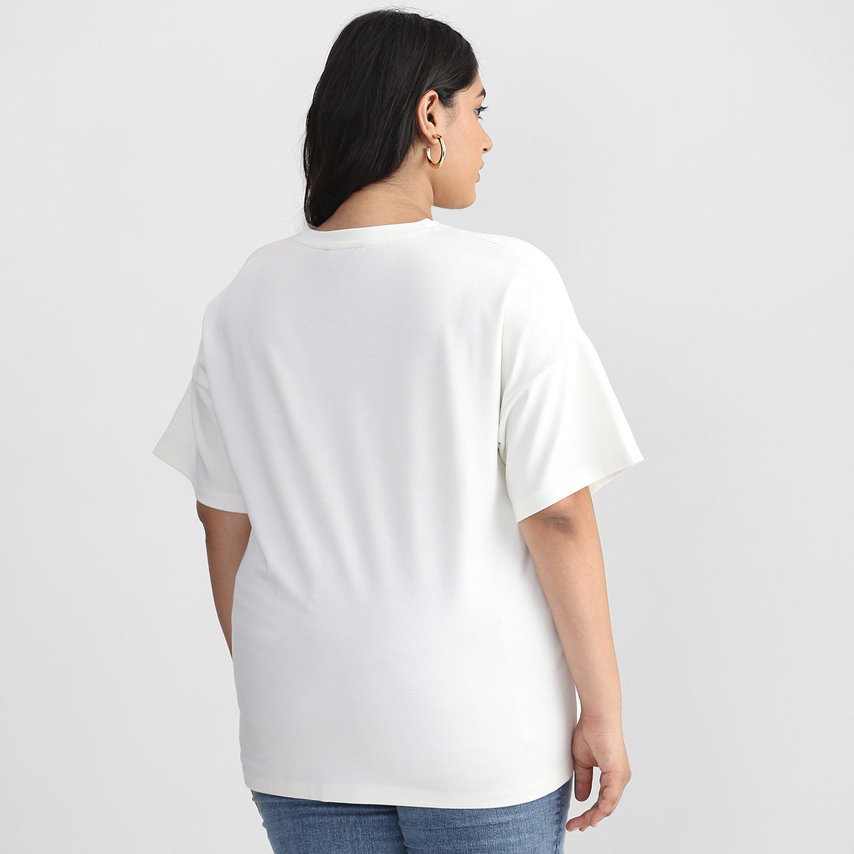 Tailored Love White T-shirt For Plus Size Women