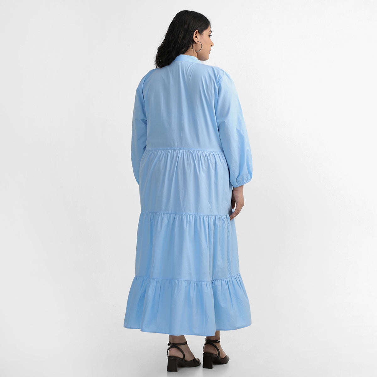 Blue Midi Dress For Plus Size Women