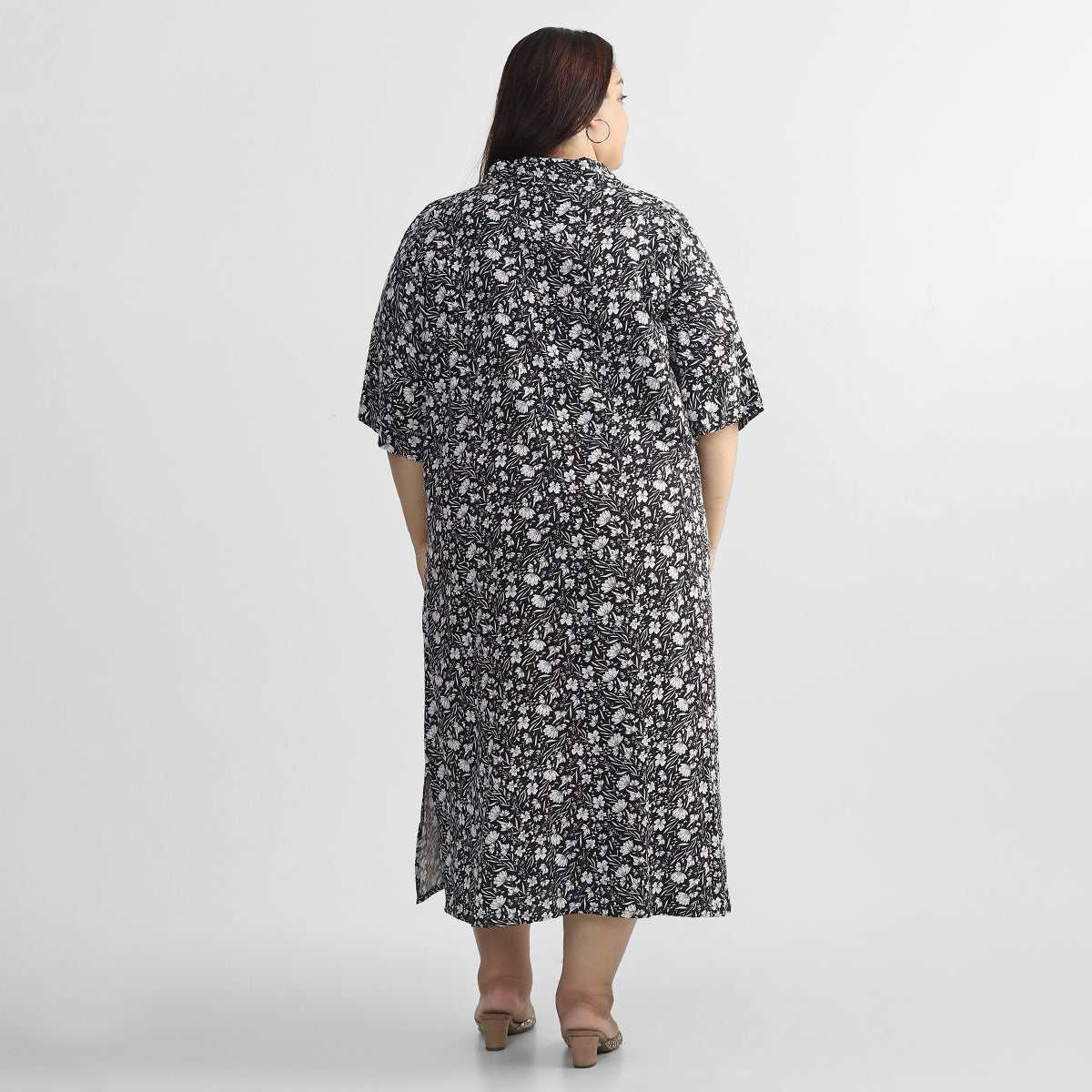 Floral Kaftan Dress For Plus Size Women