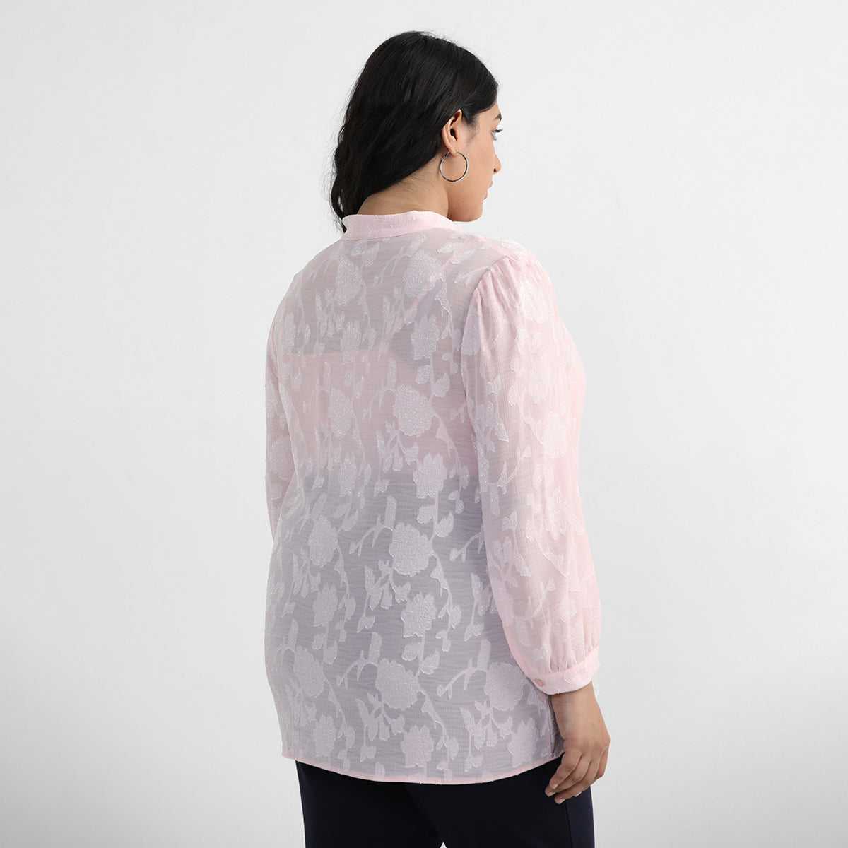 Pink Burnout Plus Size Shirt