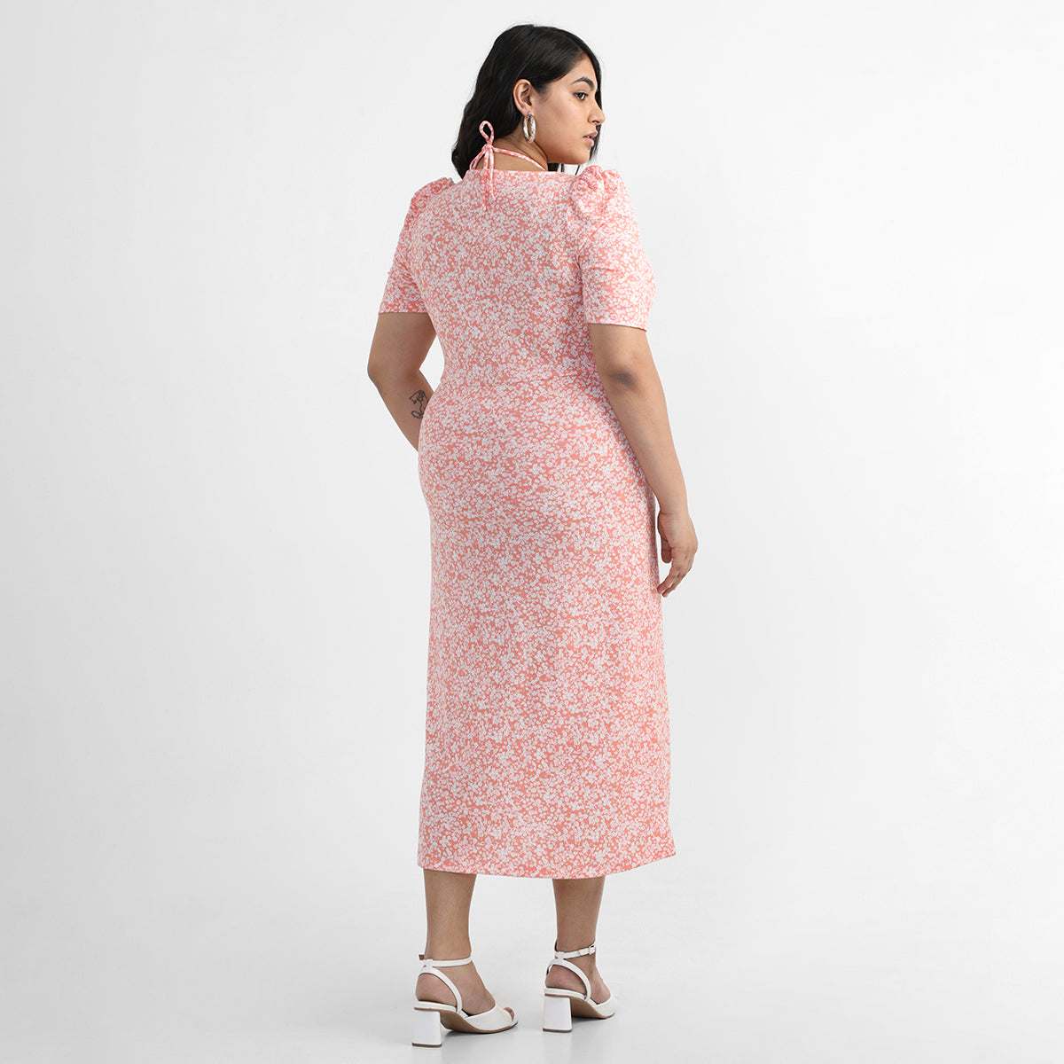 Plus Size Coral Mini Dress 