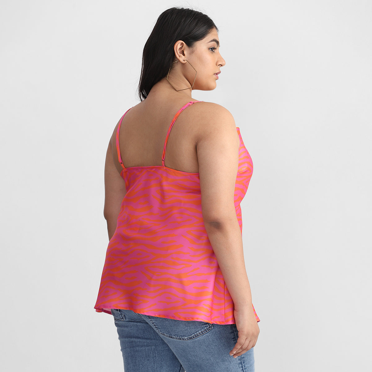 Pink Camisole Top For Plus Size 