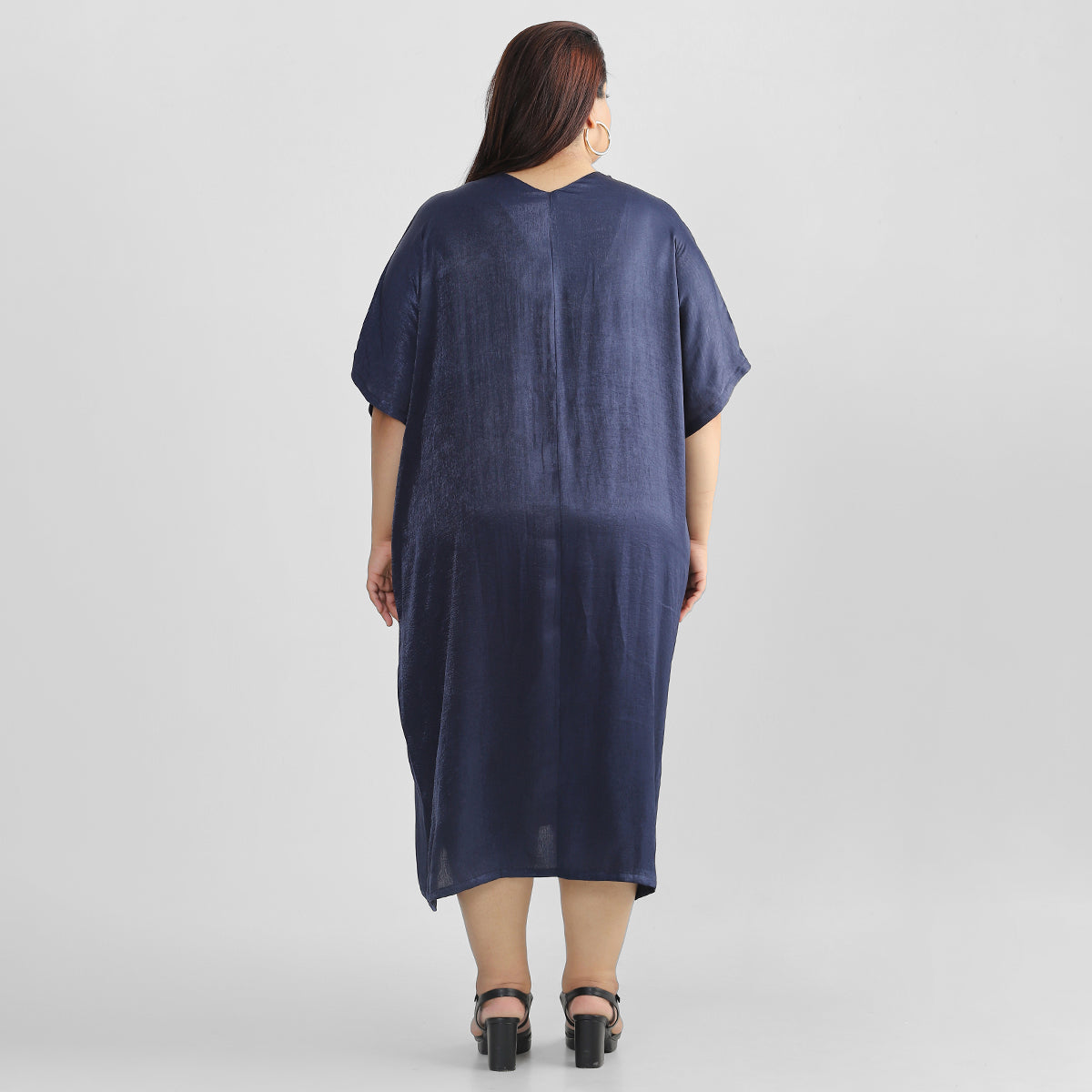 Navy Blue Kaftan For Plus Size Women