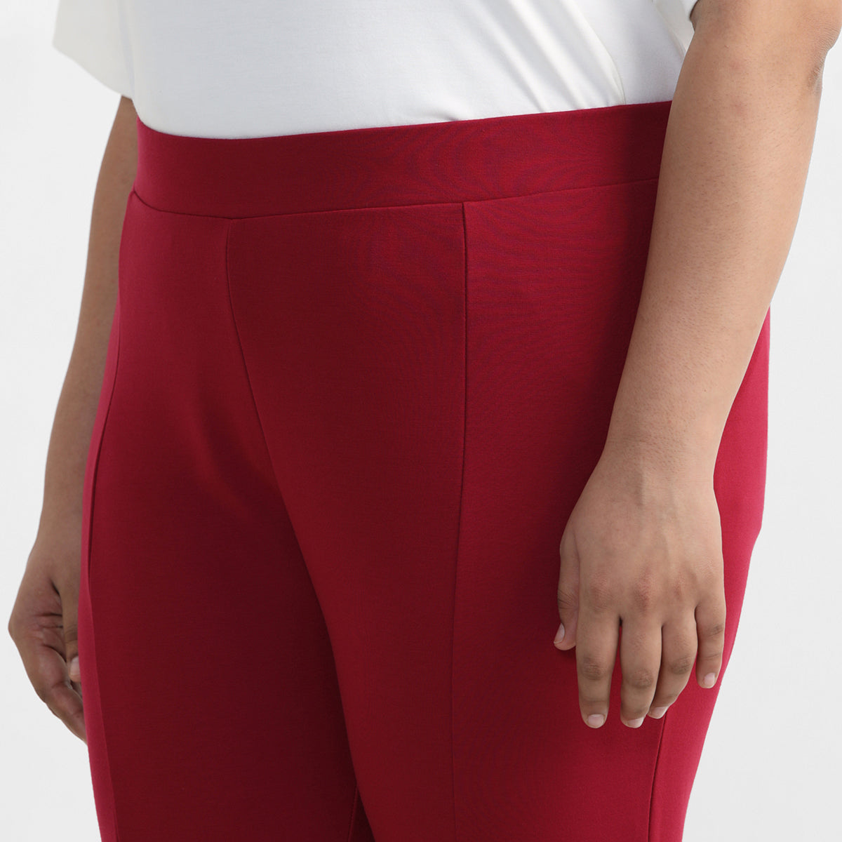 Red Plus Size 4-way Stretch Leggings