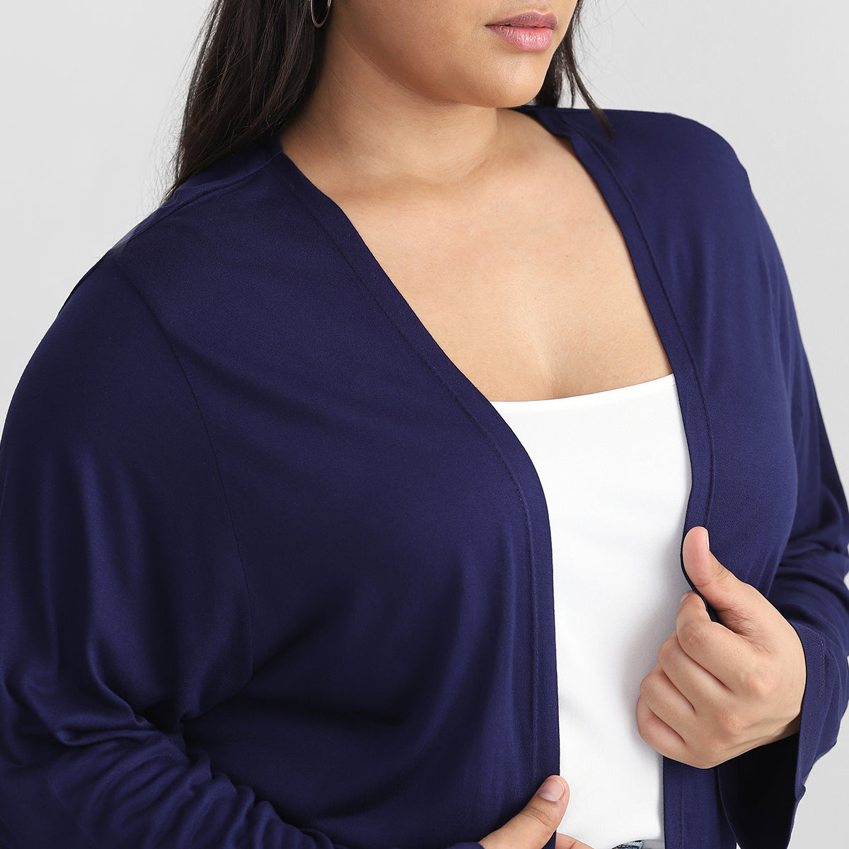 Plus size navy shrugs for dresses best sale