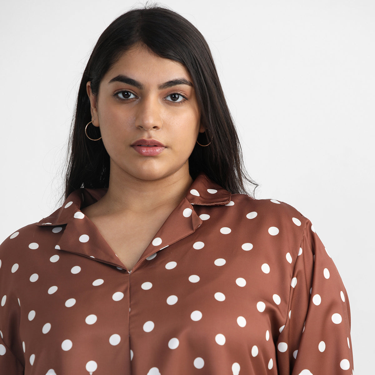 Bronze Polka Dot Top