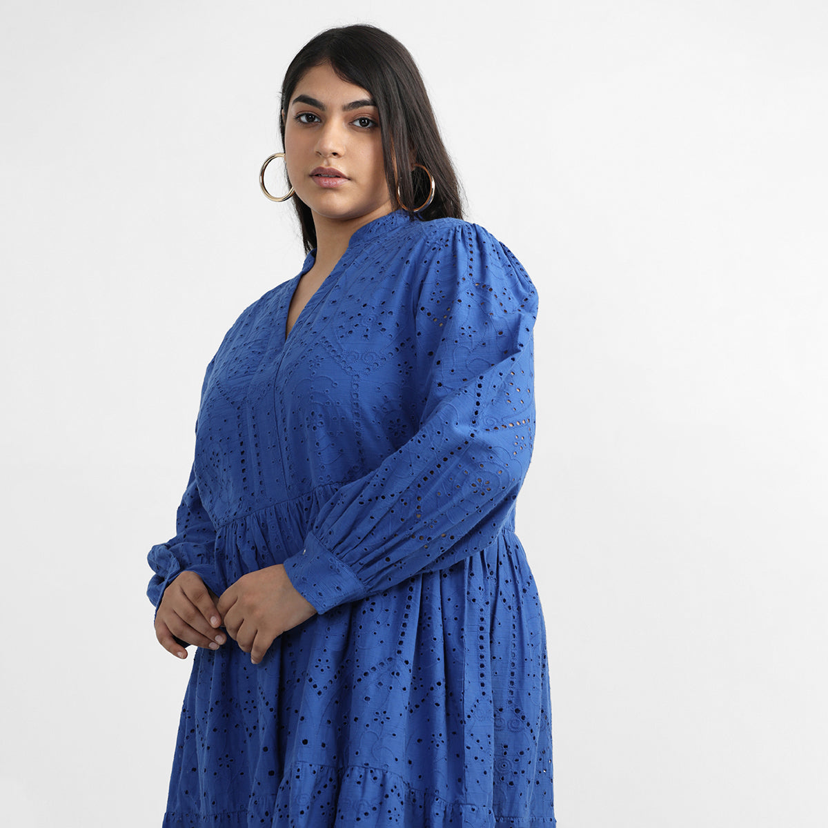 Azure Fit and Flare Summer Dress For Plus Size Women