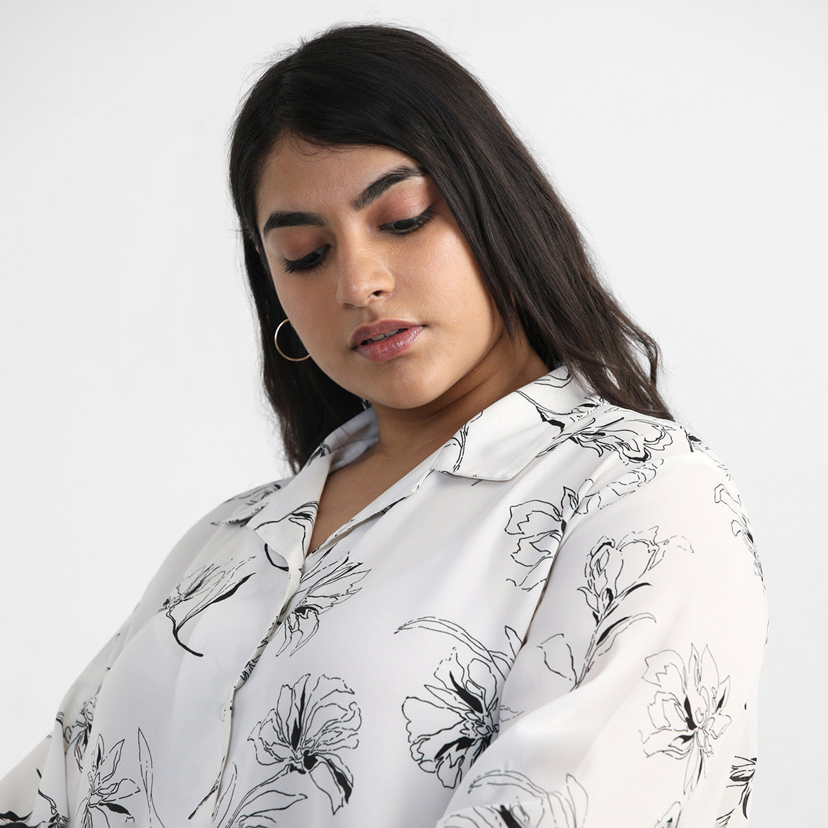 Floral White Shirt