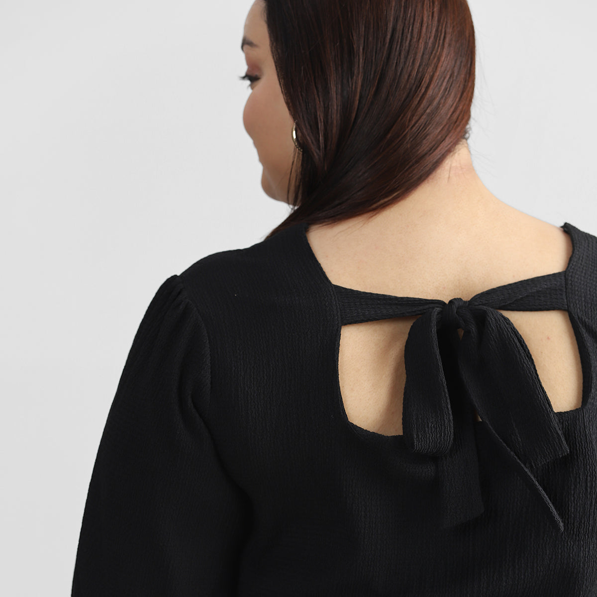 Simple Black Top For Plus Size Women