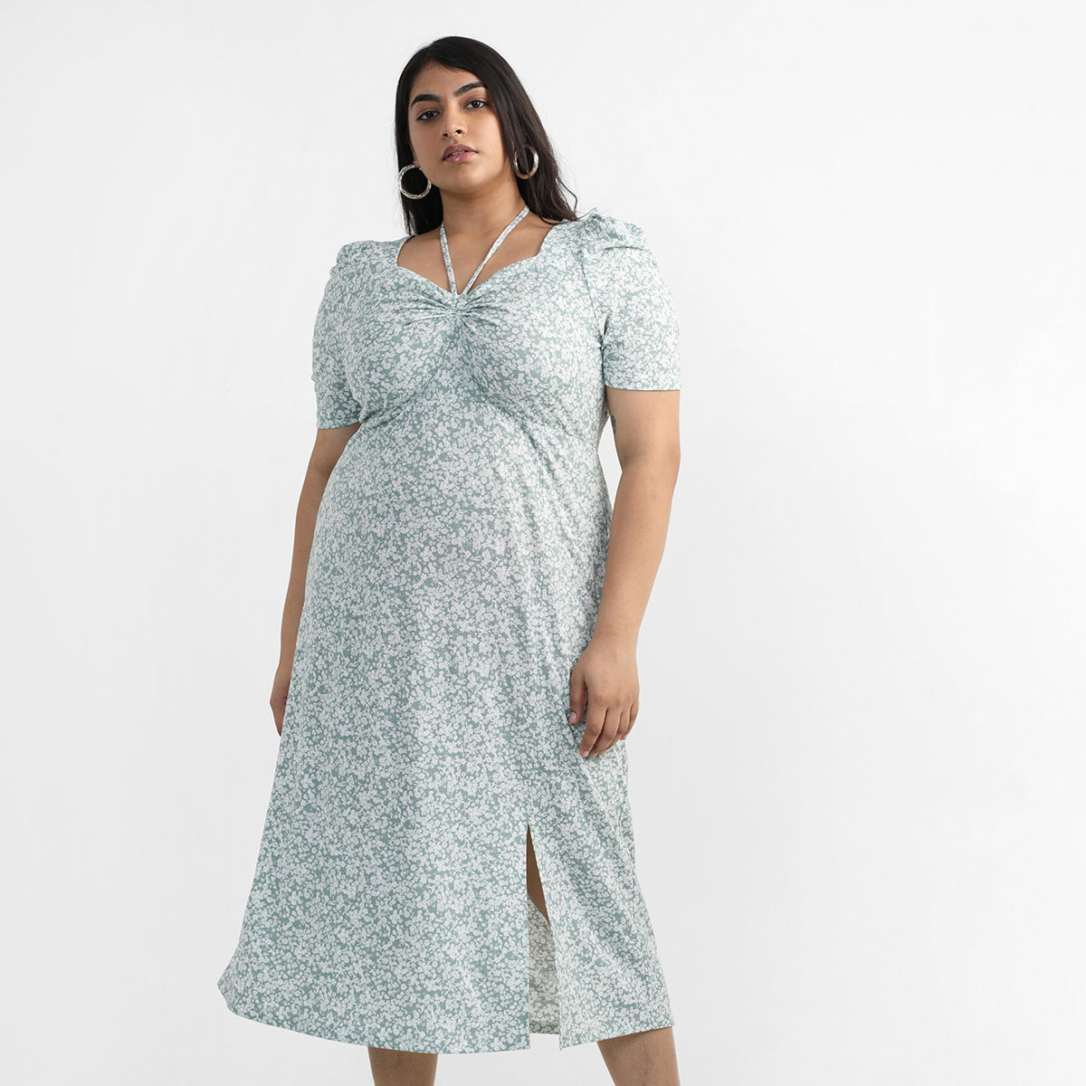 Plus Size Wintergreen Midi Dress 