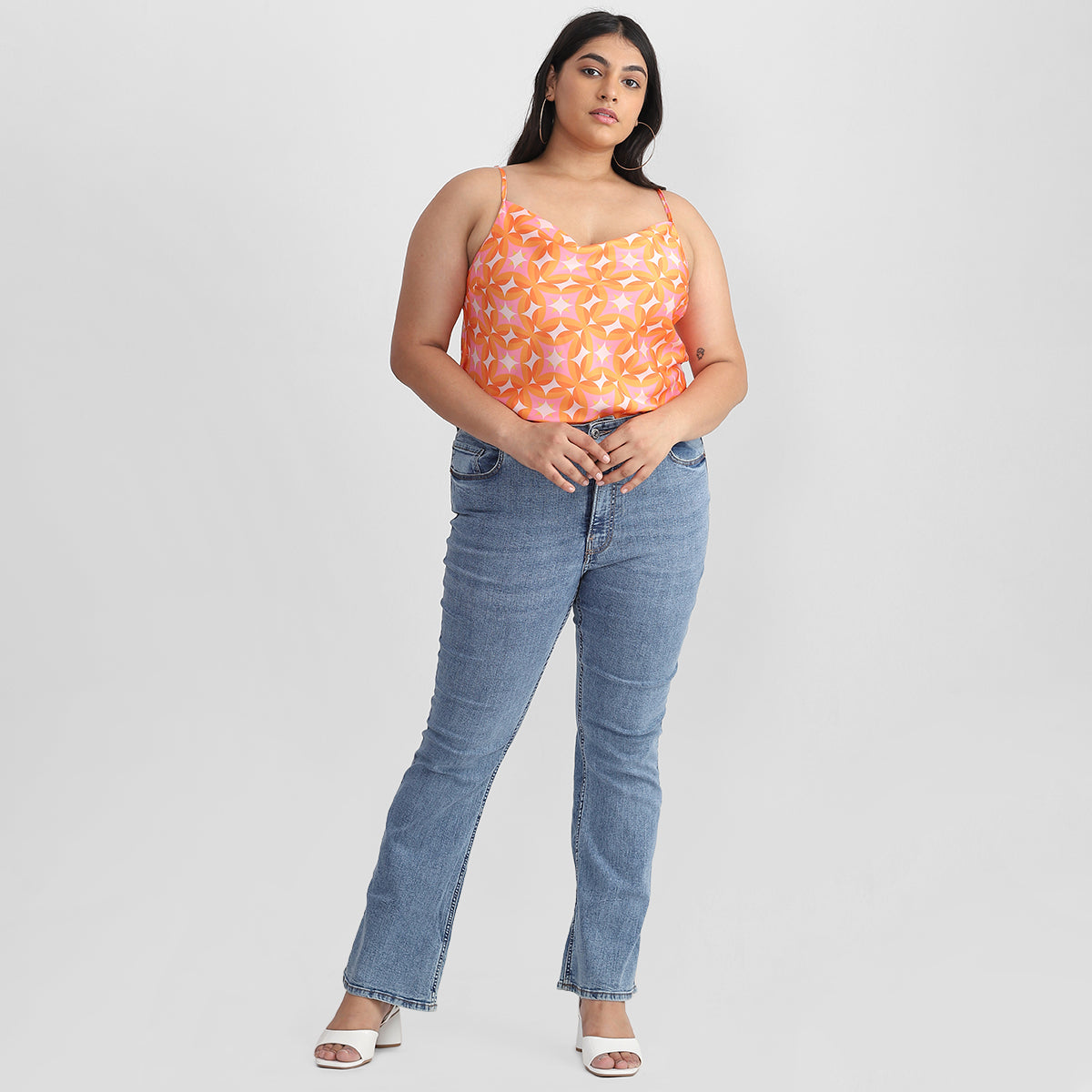 Orange Top For Plus Size 