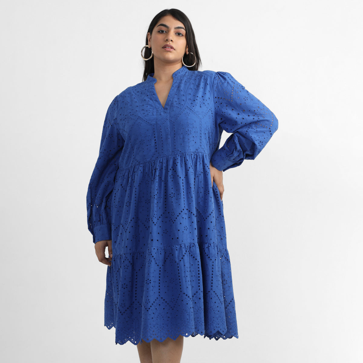 Azure Fit and Flare Summer Dress For Plus Size Women