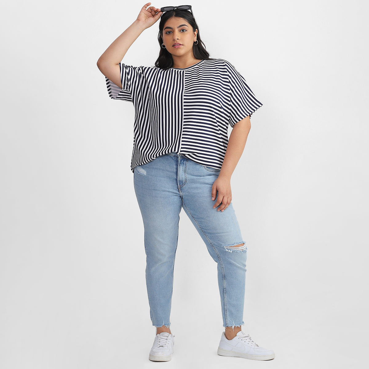 Plus Size Stripes T-shirt 