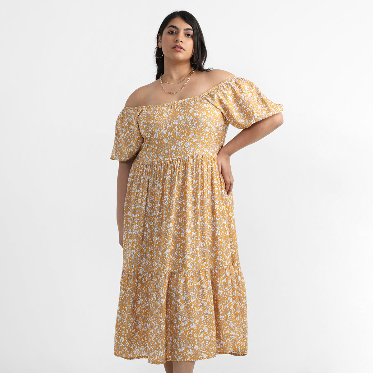 Beachy Vibes Off-Shoulder Dress For Plus Size Women