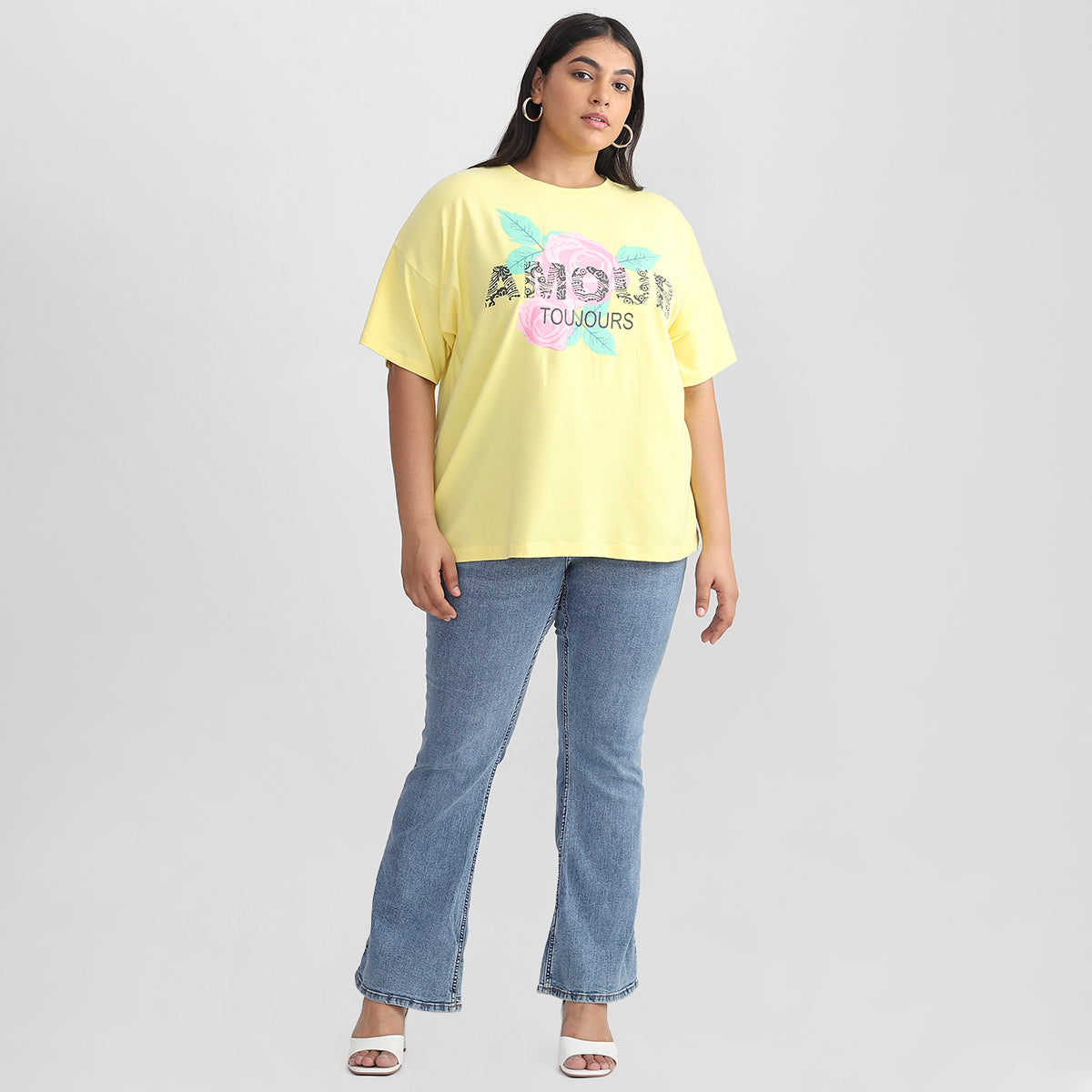 Yellow T-shirt For Plus Size Women